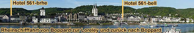 Rheinschifffahrt von Boppard zur Loreley und zurck nach Boppard